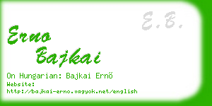 erno bajkai business card